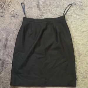 Vintage 100% Wool J Crew Black Pencil Skirt 10 29” EUC Lined Classic